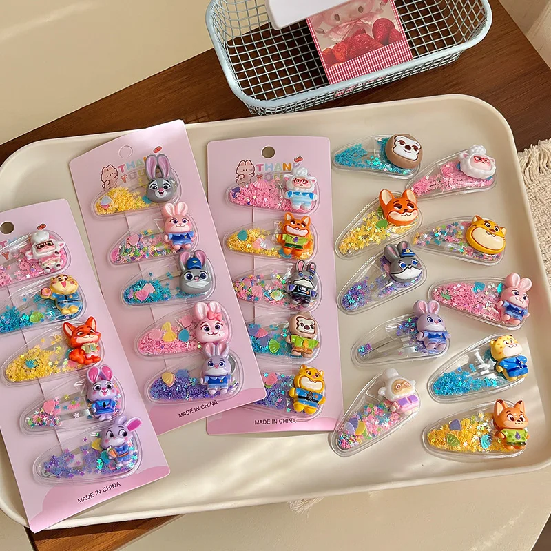 Zootopia Cute Cartoon Flowing Sand BB Hair Clip Girl Rabbit Police Officer Broken Hairpin at the Back of the Head Little Girl Ha
Zootopia Cute Cartoon Flowing Sand BB Hair Clip Girl Rabbit Police Officer Broken Hairpin at the Back of the Head Little Girl Ha