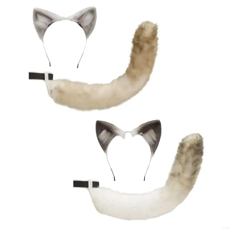 Handmade Plush Cats Ears Headbands Fauxs Furs Tail Simulation Designs Bright Color for Halloween Party Photo Props
Handmade Plush Cats Ears Headbands Fauxs Furs Tail Simulation Designs Bright Color for Halloween Party Photo Props