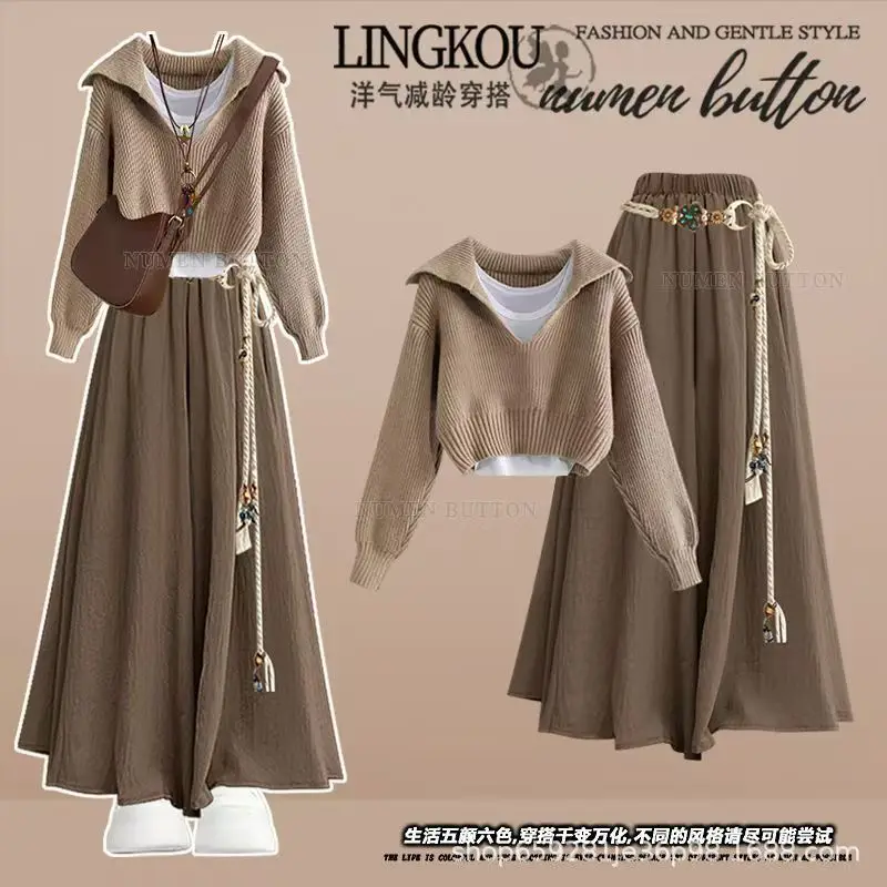 Spring and Autumn Temperament Set Women's Age Reducing Knitted Sweater Vest+casual Skirt Pants Three Piece Set
Spring and Autumn Temperament Set Women's Age Reducing Knitted Sweater Vest+casual Skirt Pants Three Piece Set