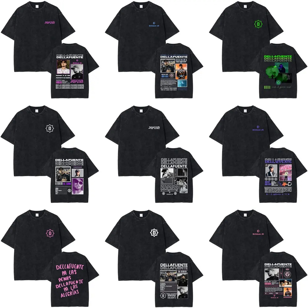 Rapper Dellafuente New Album 2025 Tour Washed T-shirts Men Women Fashion Hip Hop Oversized T Shirt Casual Cotton Vintage T-shirt
Rapper Dellafuente New Album 2025 Tour Washed T-shirts Men Women Fashion Hip Hop Oversized T Shirt Casual Cotton Vintage T-shirt