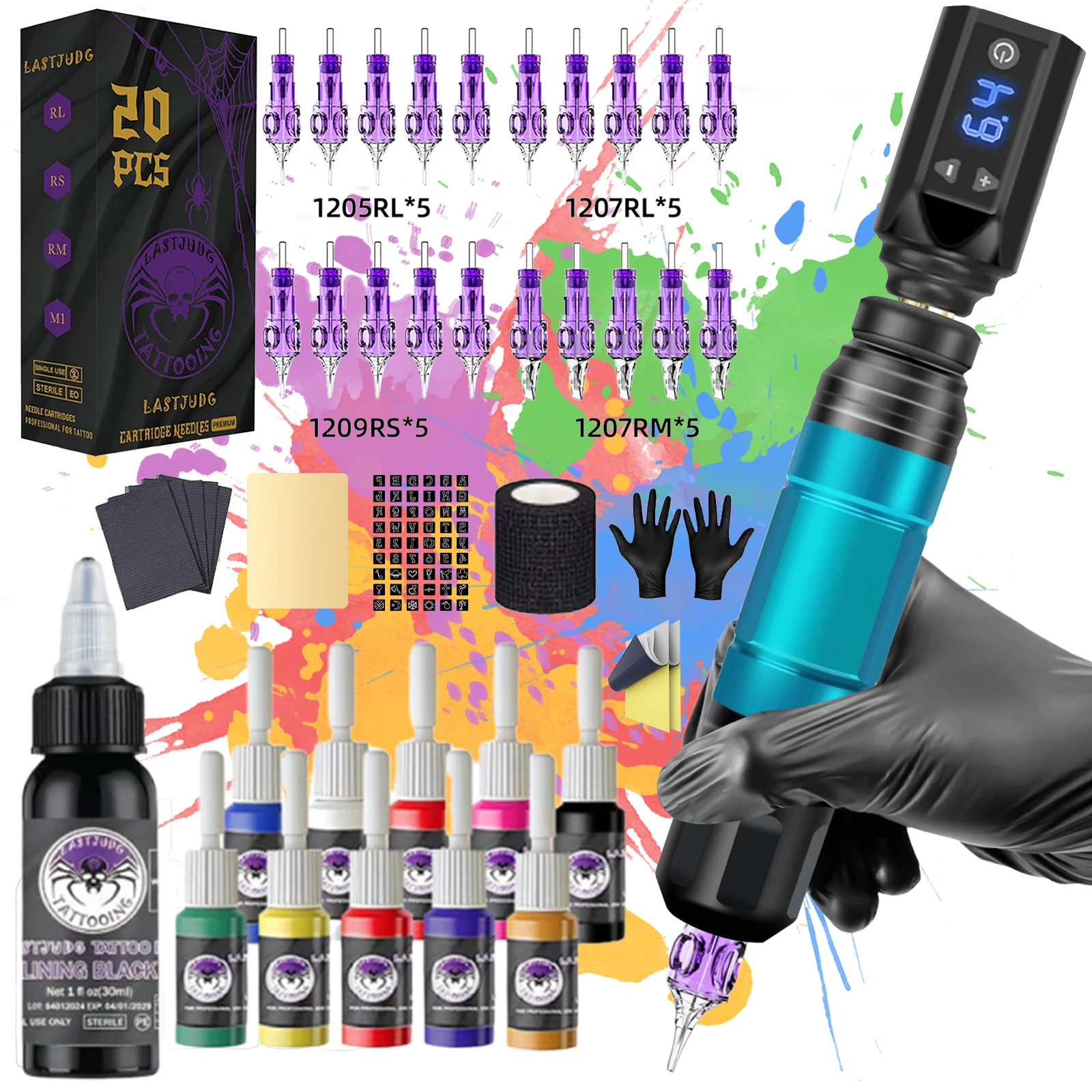 POSEIDON High Quality Tattoo Kit 20Pcs Tattoo Needles Tattoo Pen Kit High Power Blue Tattoo Power Supply Tattoo Machine Kit
POSEIDON High Quality Tattoo Kit 20Pcs Tattoo Needles Tattoo Pen Kit High Power Blue Tattoo Power Supply Tattoo Machine Kit