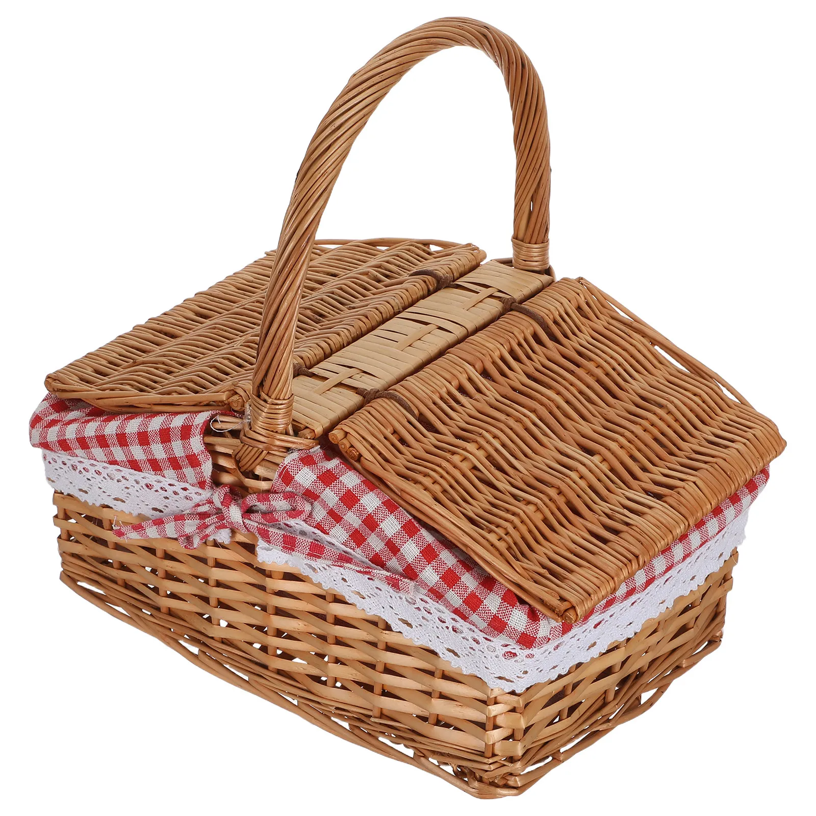 Wicker Picnic Basket Natural Willow Small Portable 11.4x7.9x4.7 Inch Handwoven Lid Outdoor Storage Basket for Food Flowers
Wicker Picnic Basket Natural Willow Small Portable 11.4x7.9x4.7 Inch Handwoven Lid Outdoor Storage Basket for Food Flowers