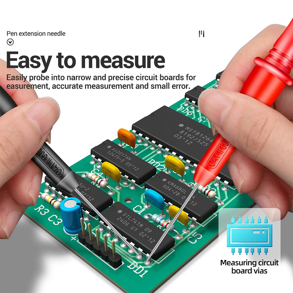 Multifunctional Test Probe Kit Electric Leads Stainless Steel Insulation Needle Automotive Reliable Sensitivity Back Piercing
Multifunctional Test Probe Kit Electric Leads Stainless Steel Insulation Needle Automotive Reliable Sensitivity Back Piercing