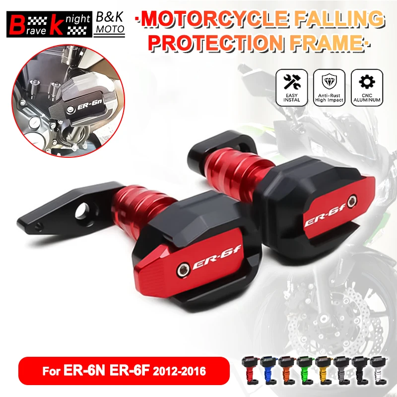 ER-6N ER-6F CNC Falling Prorection Frame Slider Motorcycle Fairing Guard Crash Pad Protector for Kawasaki er6n/er6f 2021-2016
ER-6N ER-6F CNC Falling Prorection Frame Slider Motorcycle Fairing Guard Crash Pad Protector for Kawasaki er6n/er6f 2021-2016
