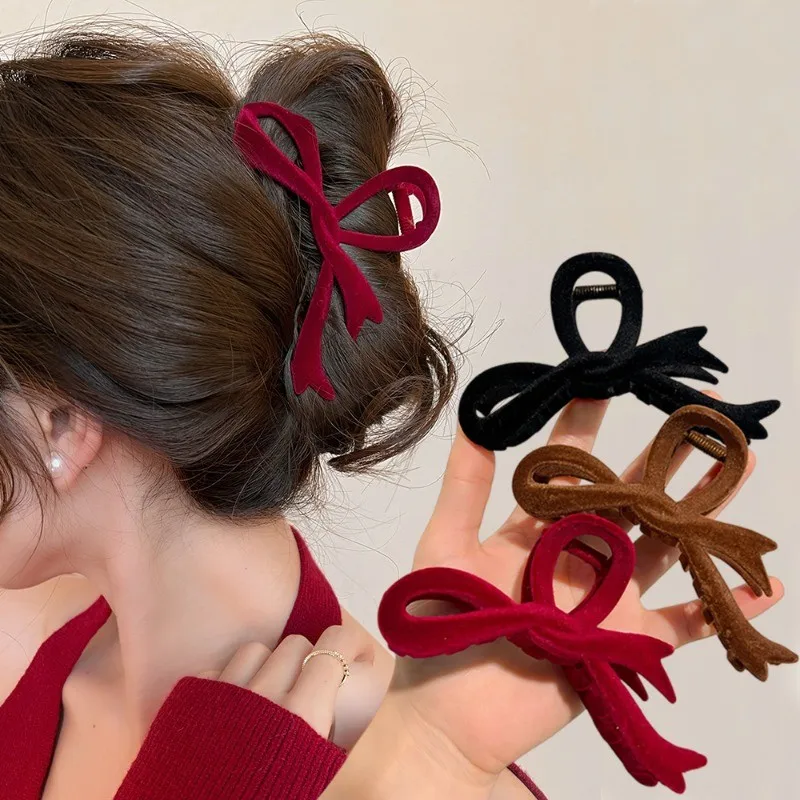 Elegant Red Velvet Bow Hair Claw Women Bun Ponytail Holder Shark Clips For Thick Hair Christmas New Year Headwear Girls Gift
Elegant Red Velvet Bow Hair Claw Women Bun Ponytail Holder Shark Clips For Thick Hair Christmas New Year Headwear Girls Gift