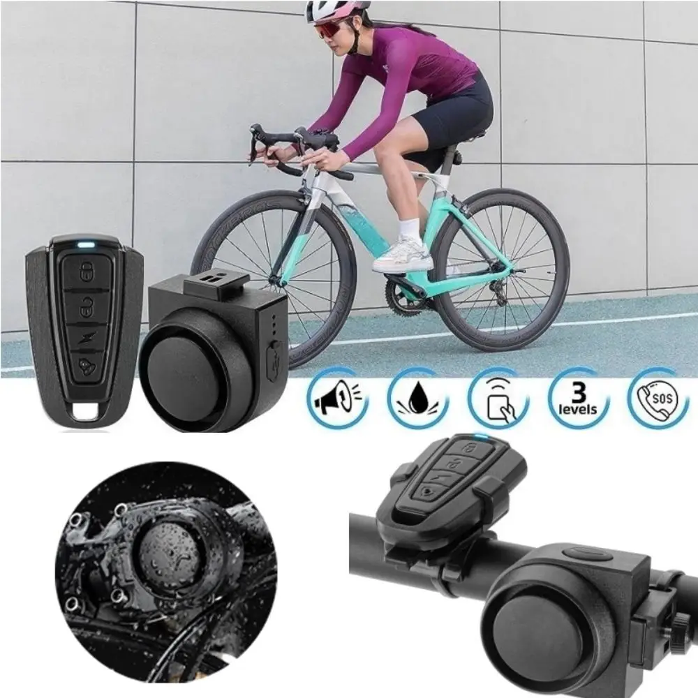 115dB Bicycle Motorcycle Alarm 3 Sensitivity Vibration Sensor Wireless Remote Control Alarm Anti-theft USB Charging Bicycle Bell
115dB Bicycle Motorcycle Alarm 3 Sensitivity Vibration Sensor Wireless Remote Control Alarm Anti-theft USB Charging Bicycle Bell