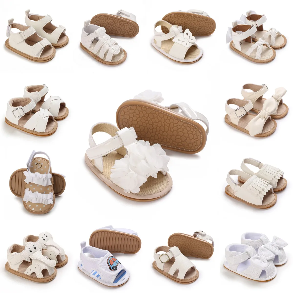 Baby Shoes Summer Boy Girl Breathable White Sandals Toddler Flats Shoes Soft Rubber Sole Anti-Slip Bow Crib First Walker Shoes
Baby Shoes Summer Boy Girl Breathable White Sandals Toddler Flats Shoes Soft Rubber Sole Anti-Slip Bow Crib First Walker Shoes