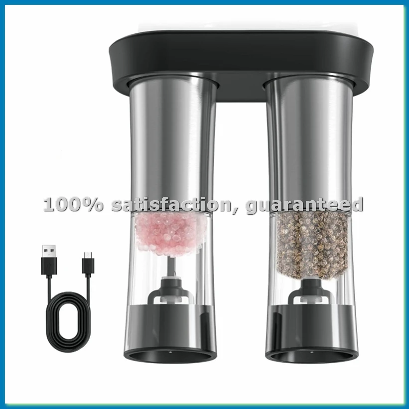 Электрическая мельница для соли и перца, перезаряжаемая, автоматическая, с зарядной базой, светодиодной подсветкой, регулируемой степенью помола - A13G
Электрическая мельница для соли и перца, перезаряжаемая, автоматическая, с зарядной базой, светодиодной подсветкой, регулируемой степенью помола - A13G