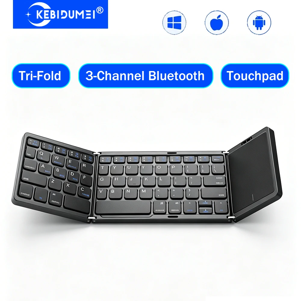 Беспроводная Bluetooth-клавиатура KEBIDUMEI с сенсорной панелью, трехканальная, для нескольких устройств, портативная, для iOS, Android, Windows
Беспроводная Bluetooth-клавиатура KEBIDUMEI с сенсорной панелью, трехканальная, для нескольких устройств, портативная, для iOS, Android, Windows