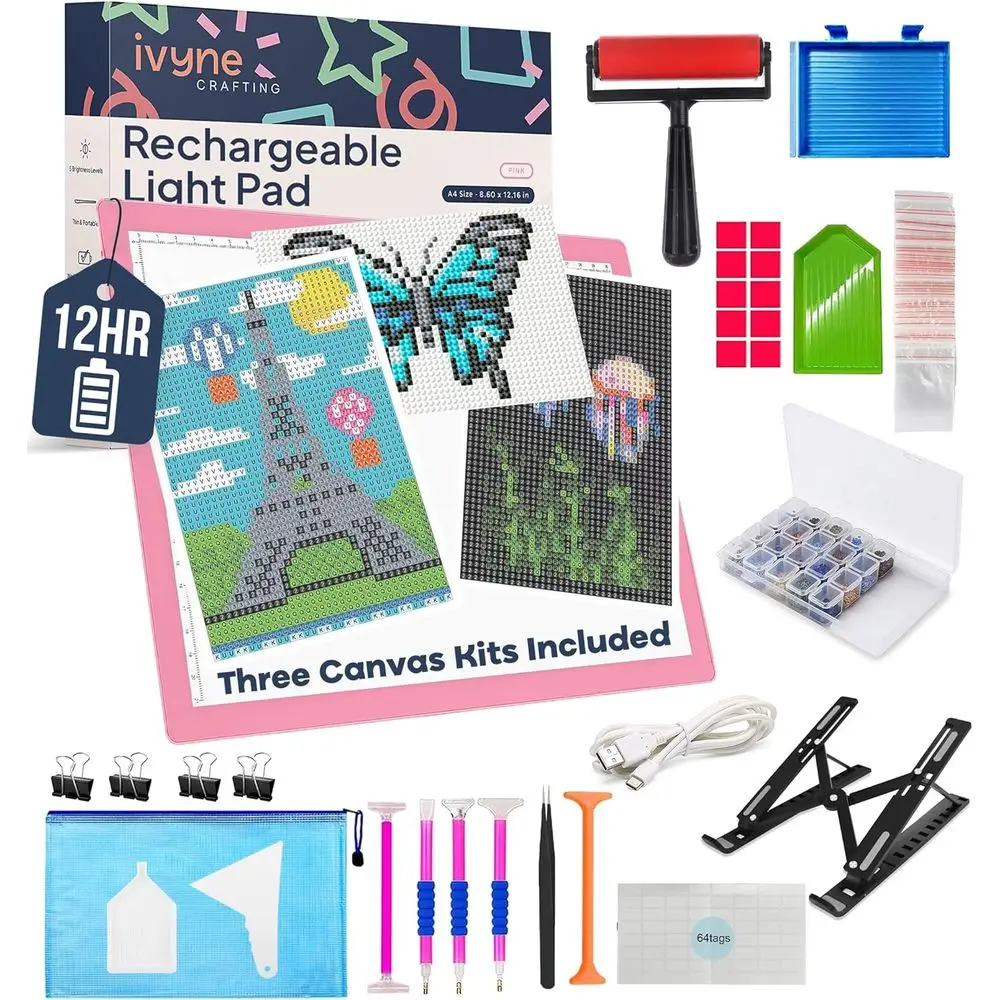 Rechargeable A4 Light Pad or Diamond Painting & Art Projects – LED Light Board with Diamond Art Accories – Ultra-Thin & Portable
Rechargeable A4 Light Pad or Diamond Painting & Art Projects – LED Light Board with Diamond Art Accories – Ultra-Thin & Portable