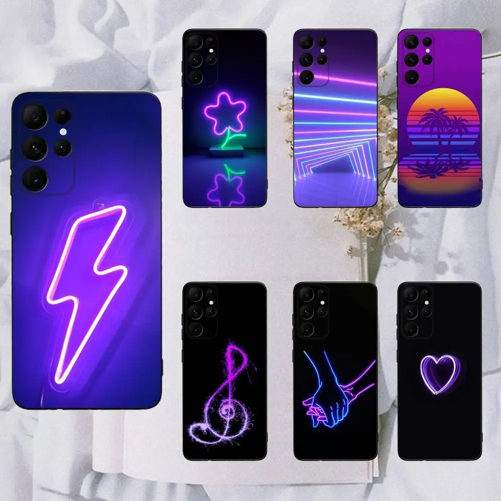 Purple Colour Neon Light Phone Case For Samsung Galaxy A13,A21s,A22,A31,A32,A52,A53,A71,A80,Soft Black Shell
Purple Colour Neon Light Phone Case For Samsung Galaxy A13,A21s,A22,A31,A32,A52,A53,A71,A80,Soft Black Shell