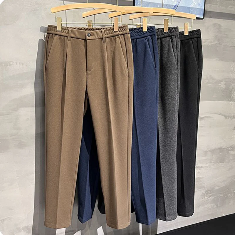 Autumn Winter Men Straight Leg Loose Narrow Leg Suit Pants Male Fashion Business Casual Comfortable Versatile Brown Trousers
Autumn Winter Men Straight Leg Loose Narrow Leg Suit Pants Male Fashion Business Casual Comfortable Versatile Brown Trousers