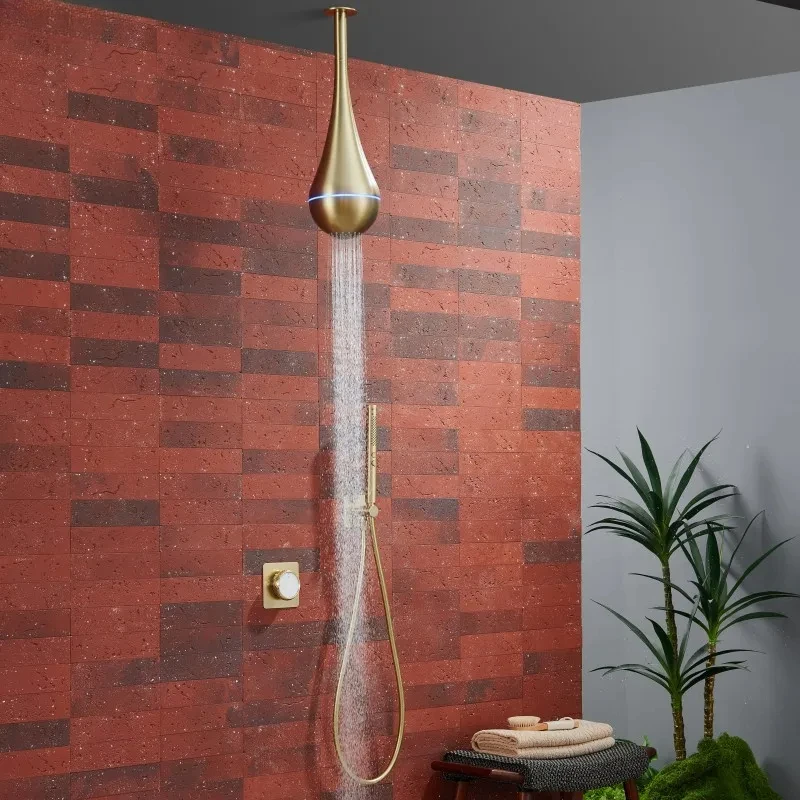 Led Shower System Set High Pressure Rainfall Shower Head & Handheld Spray Built-In Wall Mounted Pre-Installed Valve Box
Led Shower System Set High Pressure Rainfall Shower Head & Handheld Spray Built-In Wall Mounted Pre-Installed Valve Box