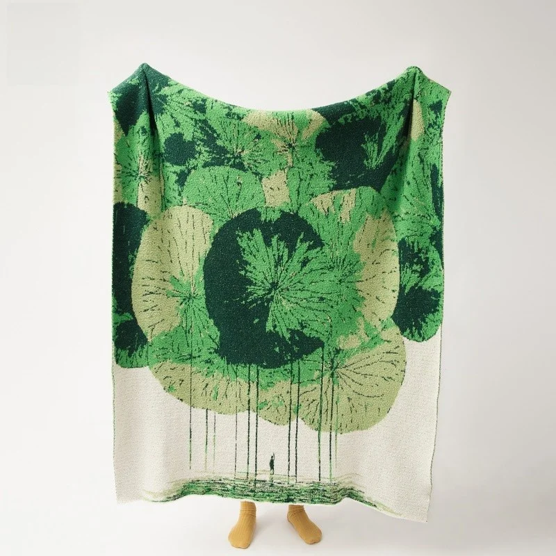 Chinese Zen Style Knitted Half Velvet Blanket Green Summer Lotus Leaf Office Nap Photo Soft Decorations All Season Universal
Chinese Zen Style Knitted Half Velvet Blanket Green Summer Lotus Leaf Office Nap Photo Soft Decorations All Season Universal
