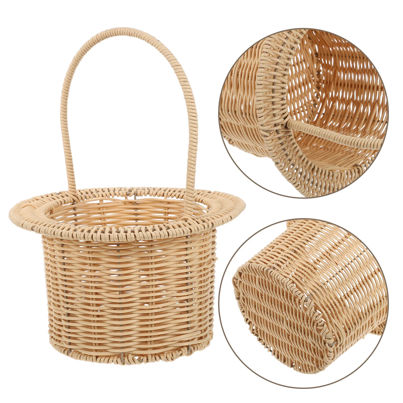 Imitation Rattan Flower Basket With Handle Woven Wedding Ceremony Decor For Flower Girl Rustic Garden Party Harvest Fruit Picnic
Imitation Rattan Flower Basket With Handle Woven Wedding Ceremony Decor For Flower Girl Rustic Garden Party Harvest Fruit Picnic