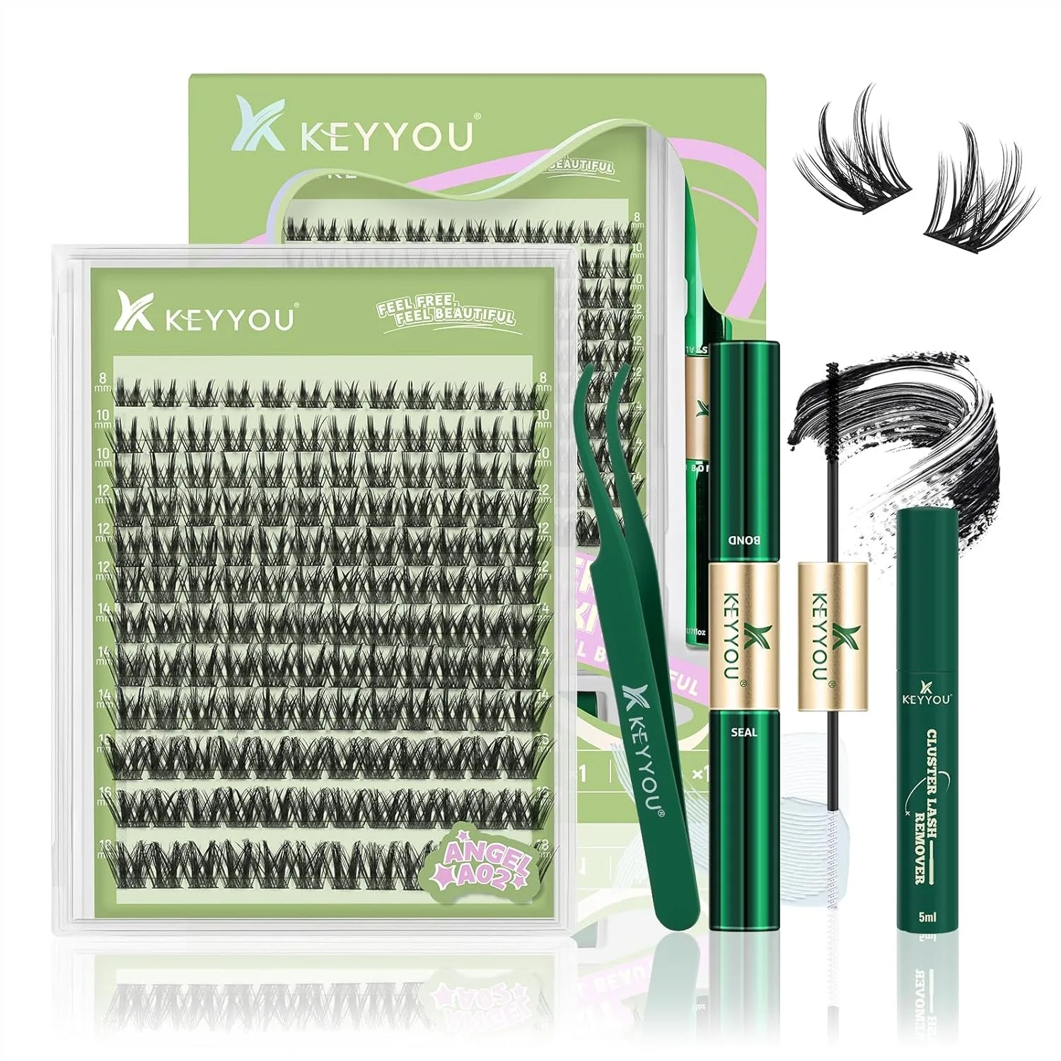 144Pcs Lash Clusters Kit with Glue, Tweezers & Remover for DIY Eyelash Extension at Home - Long Lasting 72H
144Pcs Lash Clusters Kit with Glue, Tweezers & Remover for DIY Eyelash Extension at Home - Long Lasting 72H