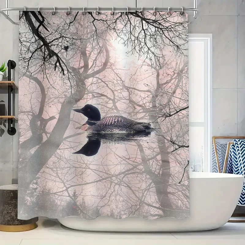 Розовый лесной птичий набор занавесок для душа Розовые украшения для ванной для украшения дома с крючками в комплекте (205x183 см) 
Розовый лесной птичий набор занавесок для душа Розовые украшения для ванной для украшения дома с крючками в комплекте (205x183 см)