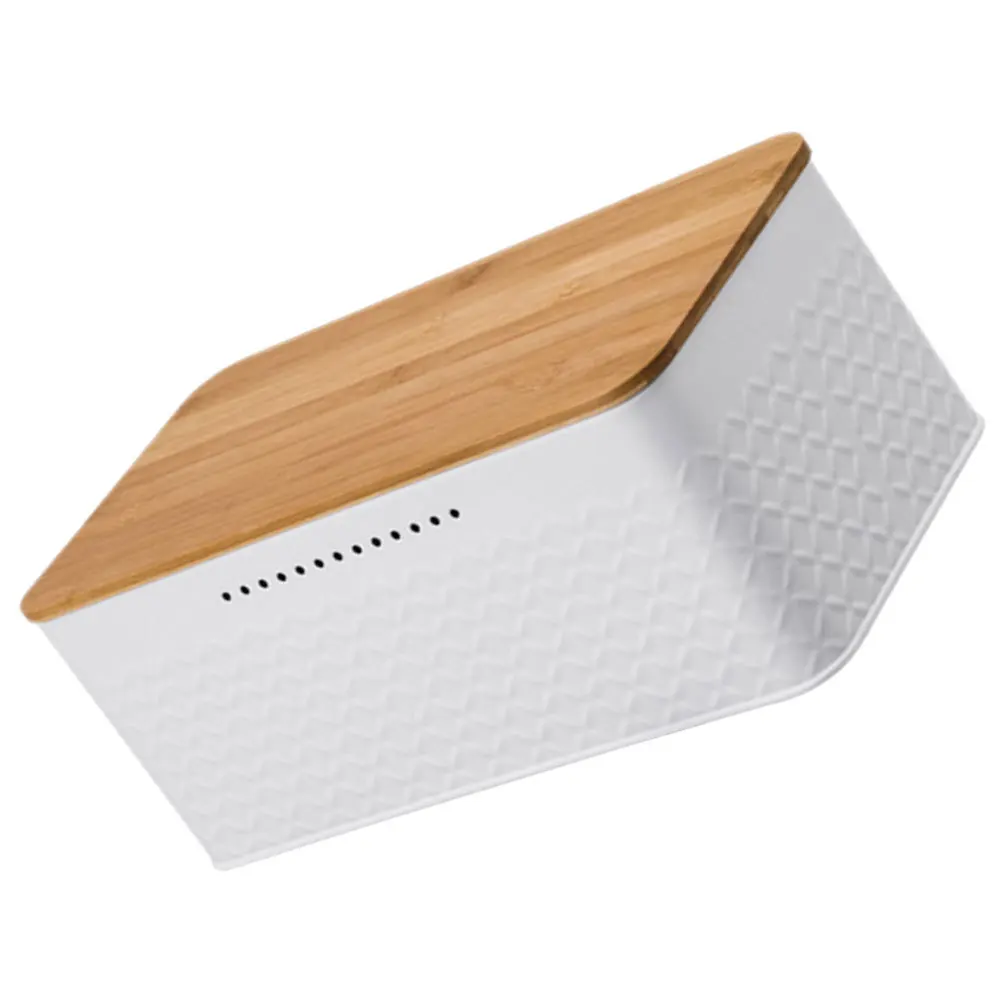 Sturdy Metal Bread Box with Bamboo Lid Large Capacity Countertop Storage for Bread Snacks Fruits Kitchen Home Bakery Use
Sturdy Metal Bread Box with Bamboo Lid Large Capacity Countertop Storage for Bread Snacks Fruits Kitchen Home Bakery Use