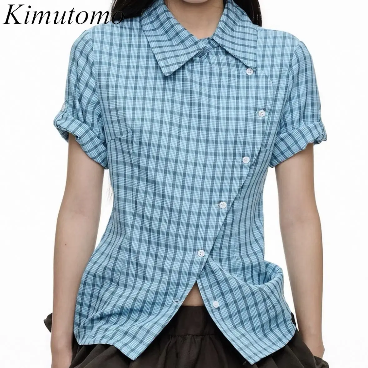 Kimutomo Japanese New Short Sleeved Plaid Slimming Shirt Women Summer 2025 Slim Fit New Style Color Blocking Plaid Shirt
Kimutomo Japanese New Short Sleeved Plaid Slimming Shirt Women Summer 2025 Slim Fit New Style Color Blocking Plaid Shirt