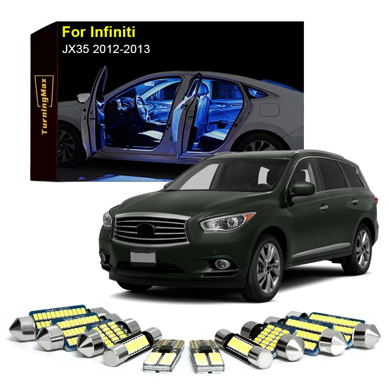 Canbus Interior Lighting LED Bulbs Kit Package For Infiniti JX35 2012-2013 Dome Trunk Reading Lights Indoor Lamp Car Accessories
Canbus Interior Lighting LED Bulbs Kit Package For Infiniti JX35 2012-2013 Dome Trunk Reading Lights Indoor Lamp Car Accessories