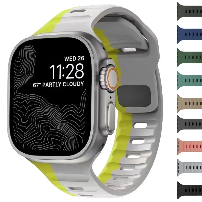 Pop Soft Silicone Strap For Apple Watch Band Ultra 2 49mm 44mm 45mm 42mm 41mm 42mm Sport Watchband Iwatch Serise 5 6 7 8 9 Brac
Pop Soft Silicone Strap For Apple Watch Band Ultra 2 49mm 44mm 45mm 42mm 41mm 42mm Sport Watchband Iwatch Serise 5 6 7 8 9 Brac