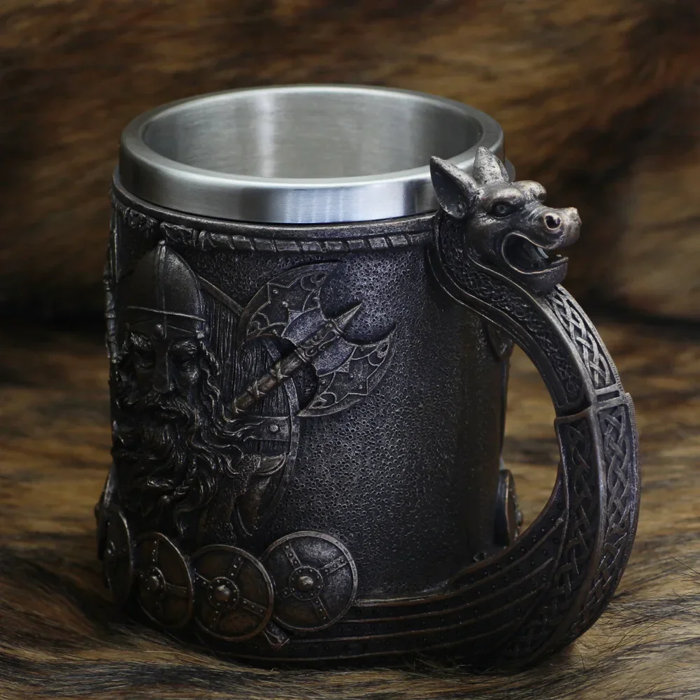 600ML Large Capacity Stainless Steel Viking Water Bottle, Medieval Dragon Resin Coffee Mug, Bar Beer Mug ,Skull Wine Drinkware
600ML Large Capacity Stainless Steel Viking Water Bottle, Medieval Dragon Resin Coffee Mug, Bar Beer Mug ,Skull Wine Drinkware