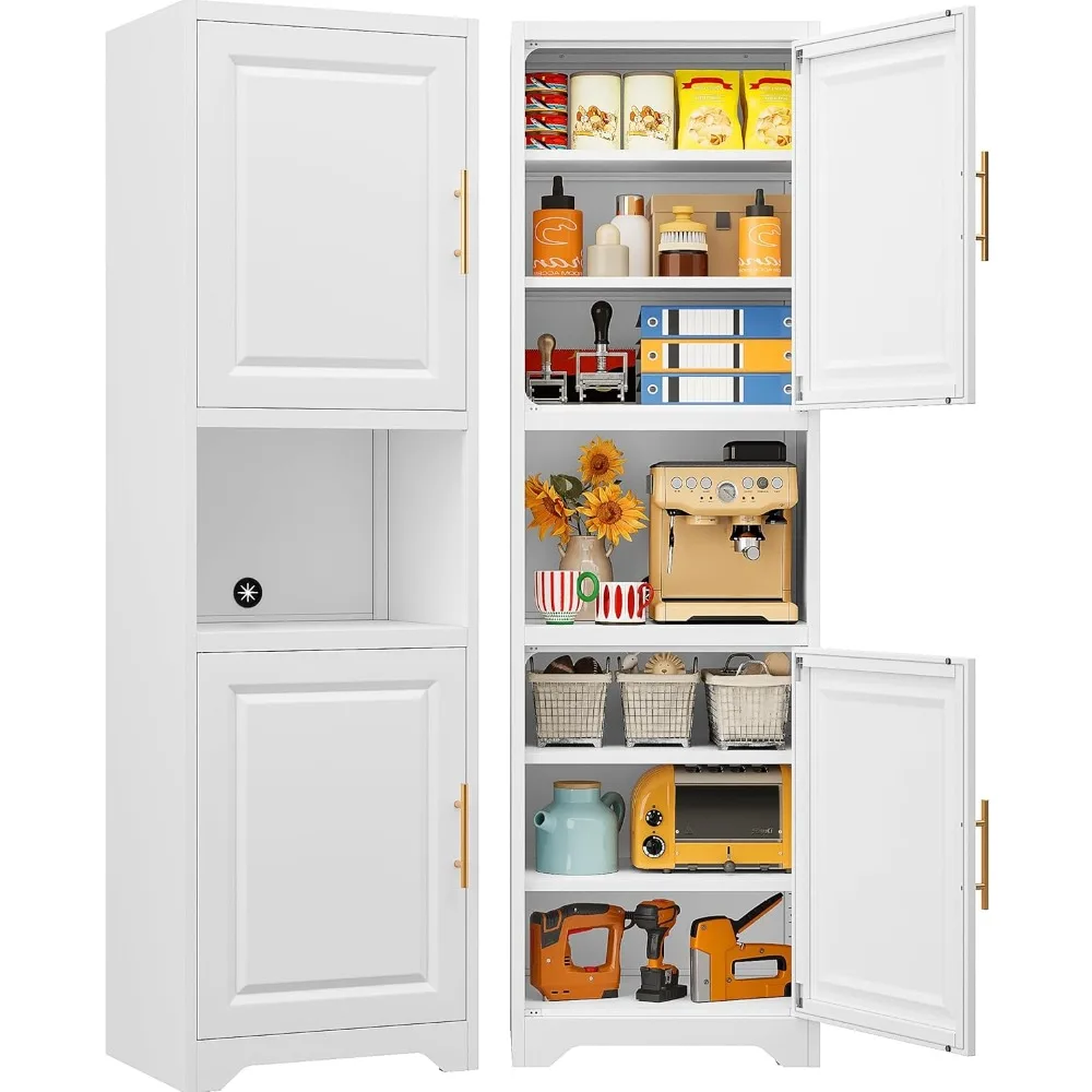 67" Tall Narrow Storage Cabinet with 2 Door and 7 Shelves,Slim Kitchen Pantry Cabinet,White Metal Bathroom, Customized
67" Tall Narrow Storage Cabinet with 2 Door and 7 Shelves,Slim Kitchen Pantry Cabinet,White Metal Bathroom, Customized