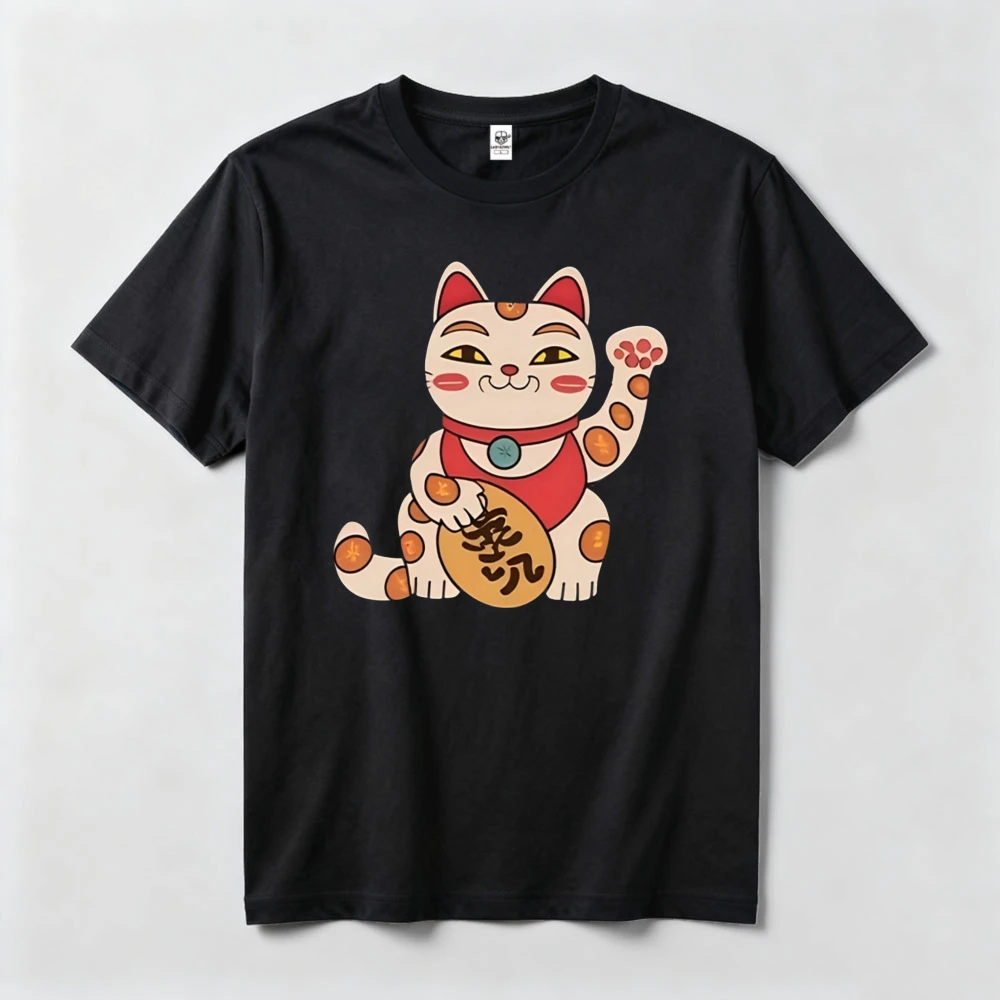 Lucky Cat Print T Shirt Tees for Men Casual Short Sleeve T-shirt for Summer Women Tops Cute Cartoon Cat Print Clothes
Lucky Cat Print T Shirt Tees for Men Casual Short Sleeve T-shirt for Summer Women Tops Cute Cartoon Cat Print Clothes