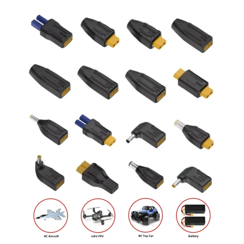 XT60 to EC5 Type-C Adapter DC Male Female Plug 5.5x2.5 5.5x2.1 7.4x5.0mm to XT60 Connector For RC Model Airplane Battery Charger
XT60 to EC5 Type-C Adapter DC Male Female Plug 5.5x2.5 5.5x2.1 7.4x5.0mm to XT60 Connector For RC Model Airplane Battery Charger