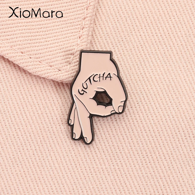 Gotcha Hand OK Gesture Enamel Pin Funny Punk Alloy Brooch Lapel Backpack Badge Fashion Jewelry Accessories Gift for Friends
Gotcha Hand OK Gesture Enamel Pin Funny Punk Alloy Brooch Lapel Backpack Badge Fashion Jewelry Accessories Gift for Friends
