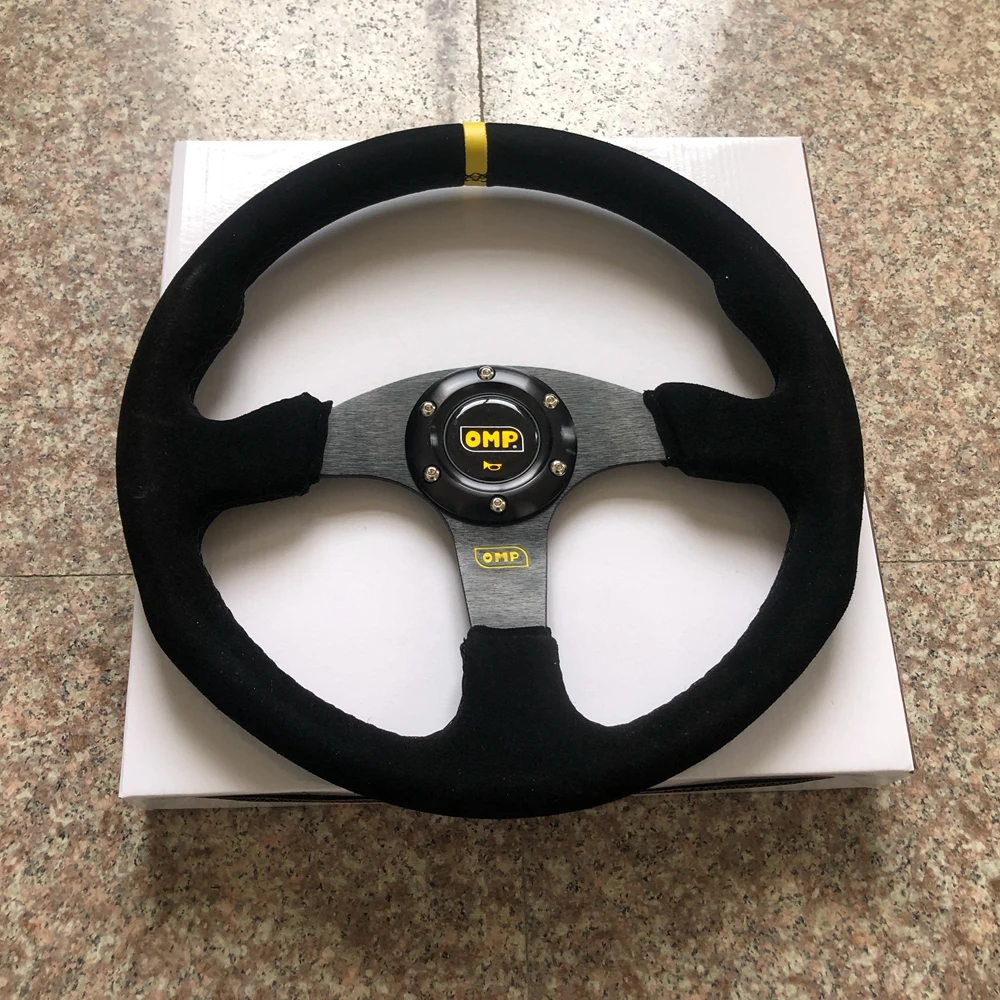 Universal 350MM Flat Racing OMP Steering Wheel Car Suede Leather JDM Steering Wheel Volantes For VW HONDA TOYOTA BMW Volvo
Universal 350MM Flat Racing OMP Steering Wheel Car Suede Leather JDM Steering Wheel Volantes For VW HONDA TOYOTA BMW Volvo