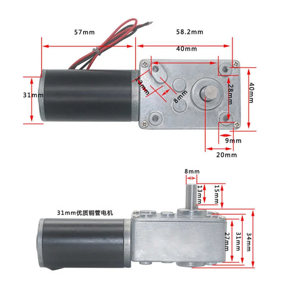 1Pcs 12V24V 7-470RPM 5840-31ZY Turbo Worm Encoder Micro DC Reduction Motor Self locking Speed Control Small Motor Reversed Motor
1Pcs 12V24V 7-470RPM 5840-31ZY Turbo Worm Encoder Micro DC Reduction Motor Self locking Speed Control Small Motor Reversed Motor