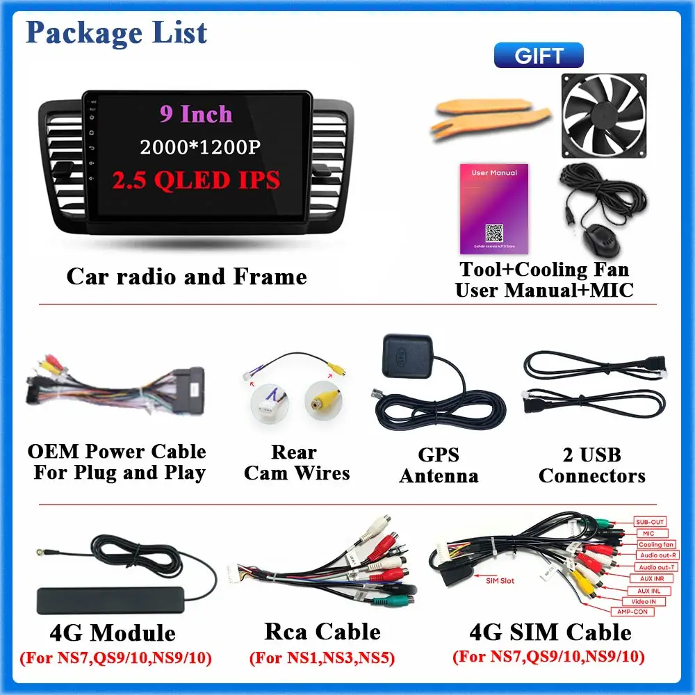 For Subaru Outback 3 Legacy 4 2003 - 2009 Car Radio Carplay GPS Navigation Android Auto Wifi 5G No 2din DVD Bluetooth
For Subaru Outback 3 Legacy 4 2003 - 2009 Car Radio Carplay GPS Navigation Android Auto Wifi 5G No 2din DVD Bluetooth