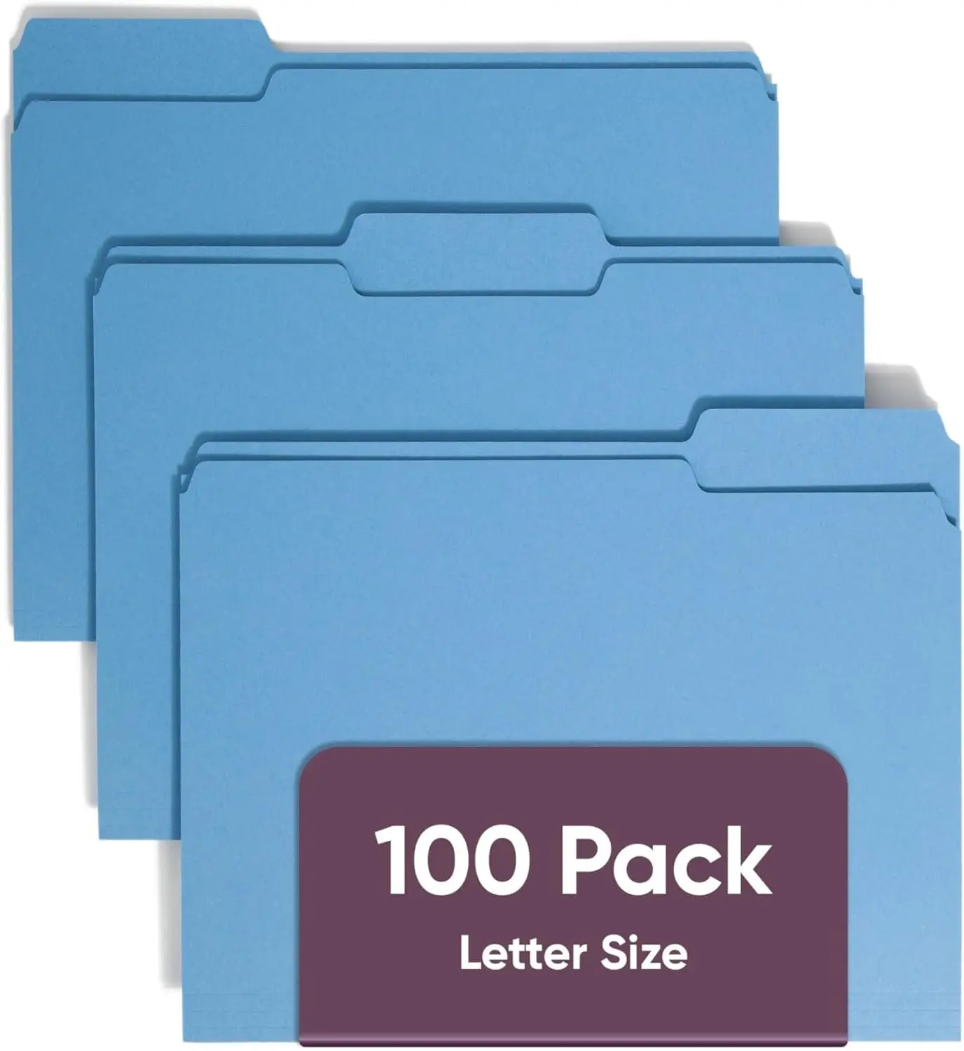 Letter Size File Folders with 1/3-Cut Tabs, 100 Pack for Office Organization and Document Storage
Letter Size File Folders with 1/3-Cut Tabs, 100 Pack for Office Organization and Document Storage