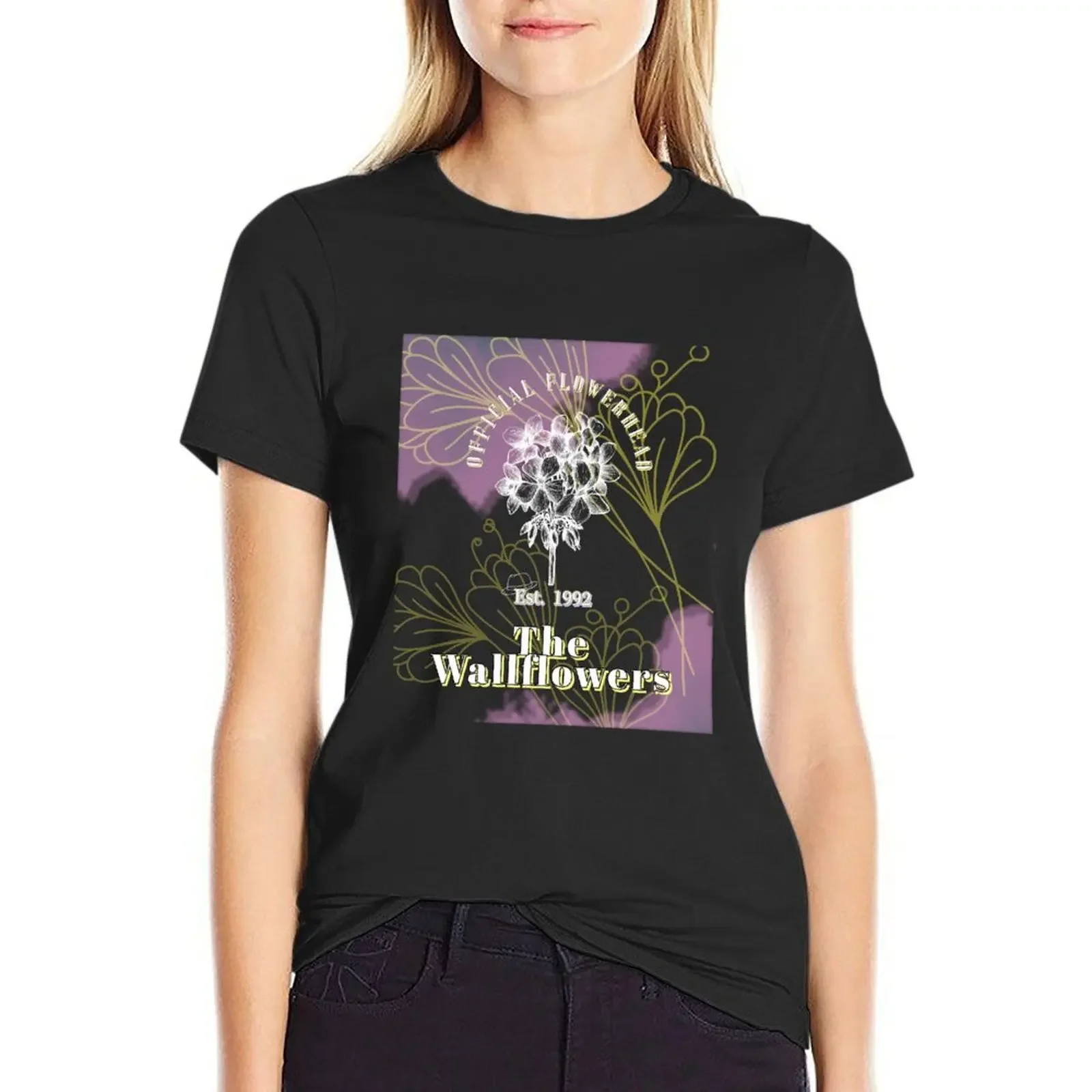 Official Flowerhead (white letters for Dark background) T-shirt female aesthetic clothes Short sleeve tee tshirts for Women
Official Flowerhead (white letters for Dark background) T-shirt female aesthetic clothes Short sleeve tee tshirts for Women