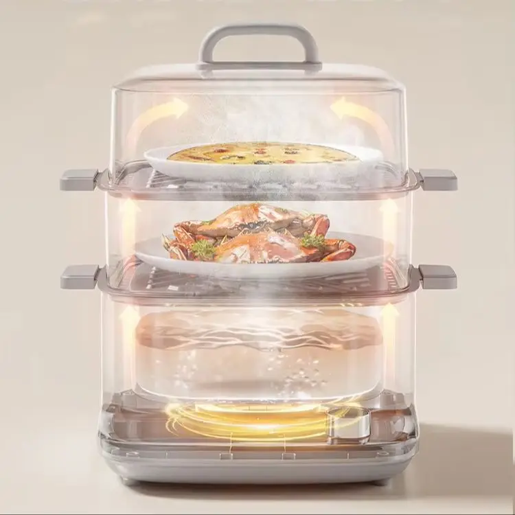 Electric steamer multifunctional household three-layer breakfast machine with steaming and stewing functions
Electric steamer multifunctional household three-layer breakfast machine with steaming and stewing functions