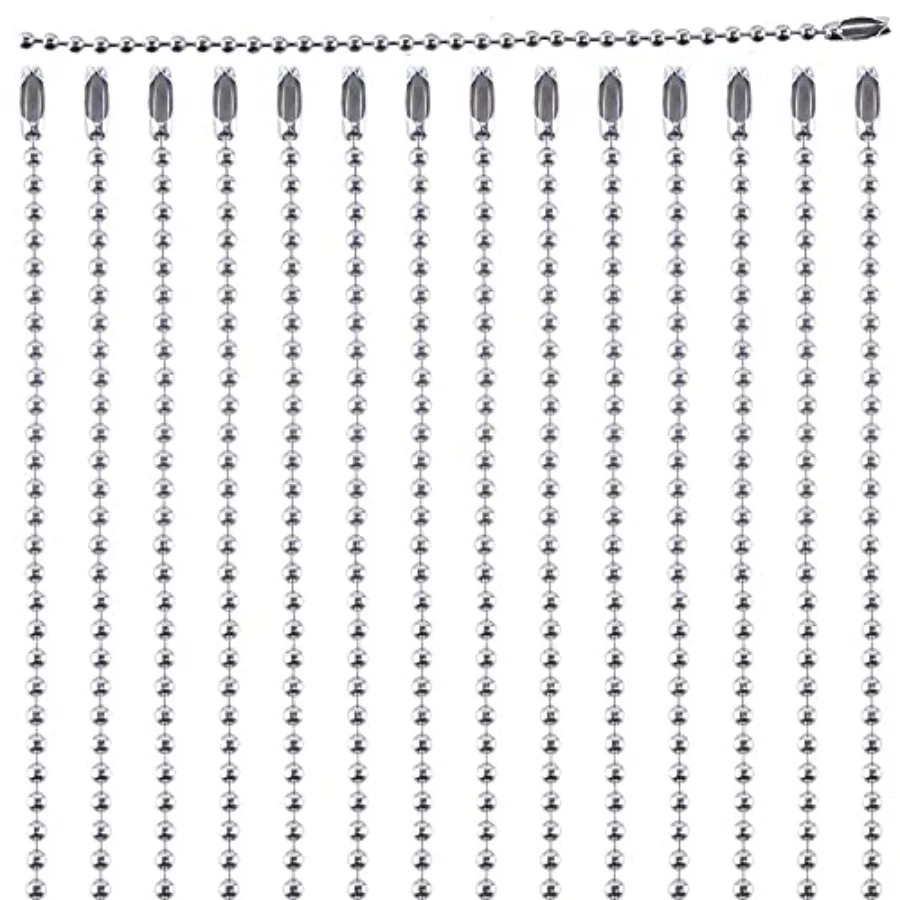 100pcs 4 inch Bead Chains Connector Clasp Stainless Steel Ball Chain Keychain Tag Key Rings 1 10 inch Diameter Adjustable Antiq
100pcs 4 inch Bead Chains Connector Clasp Stainless Steel Ball Chain Keychain Tag Key Rings 1 10 inch Diameter Adjustable Antiq