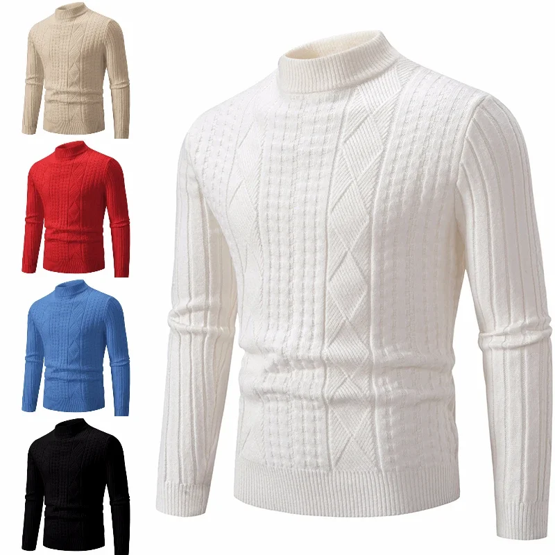 2023 Autumn and Winter New Men's Sweaters Sheep Fleece Solid Jacquard O-Neck Knitted Sweaters Warm Slim High Quality Pullover
2023 Autumn and Winter New Men's Sweaters Sheep Fleece Solid Jacquard O-Neck Knitted Sweaters Warm Slim High Quality Pullover