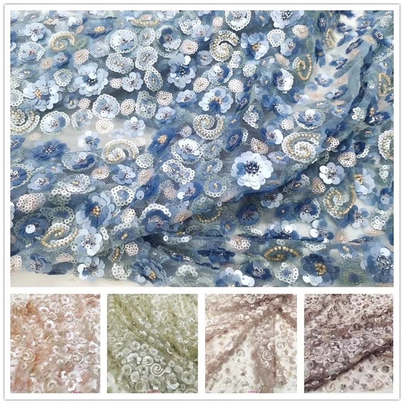 New High Density Bead Glitter Nail Bead Mesh Embroidery Flower Fashion Designer Fabric Wedding Dress Performance Clothing Fabric
New High Density Bead Glitter Nail Bead Mesh Embroidery Flower Fashion Designer Fabric Wedding Dress Performance Clothing Fabric