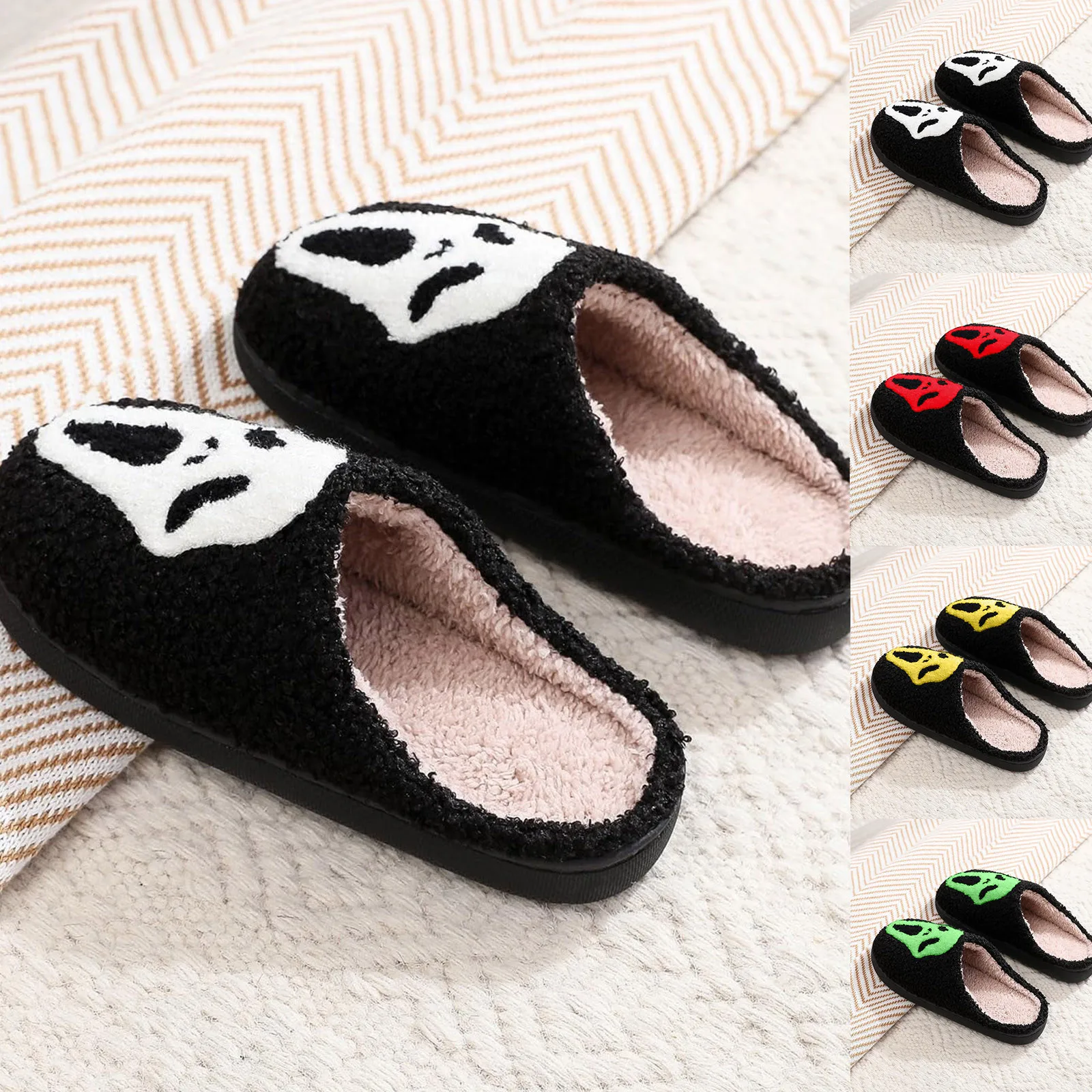 Новинка 2024, теплые зимние хлопковые тапочки с изображением черепа для мужчин и женщин, домашние хлопковые тапочки большого размера для пар
Новинка 2024, теплые зимние хлопковые тапочки с изображением черепа для мужчин и женщин, домашние хлопковые тапочки большого размера для пар