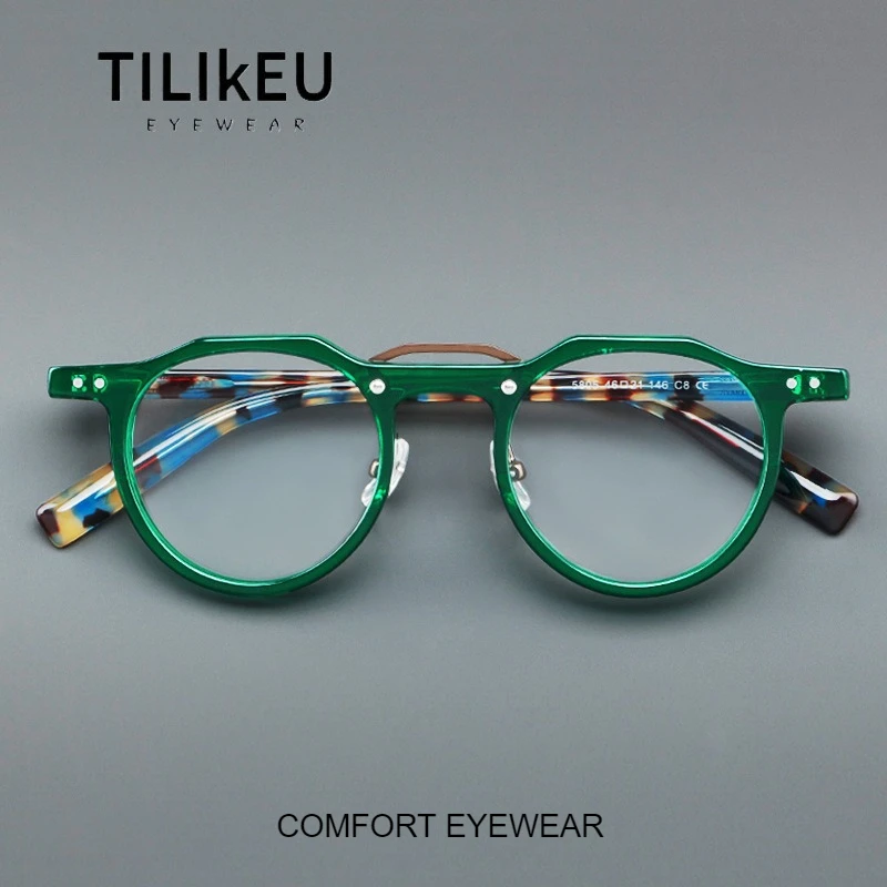 New Plate Retro Oval Eyeglasses Frame for Men and Women Classic Japanese Trend Green Frame Designer Luxury Men Glasses Eyewear
New Plate Retro Oval Eyeglasses Frame for Men and Women Classic Japanese Trend Green Frame Designer Luxury Men Glasses Eyewear