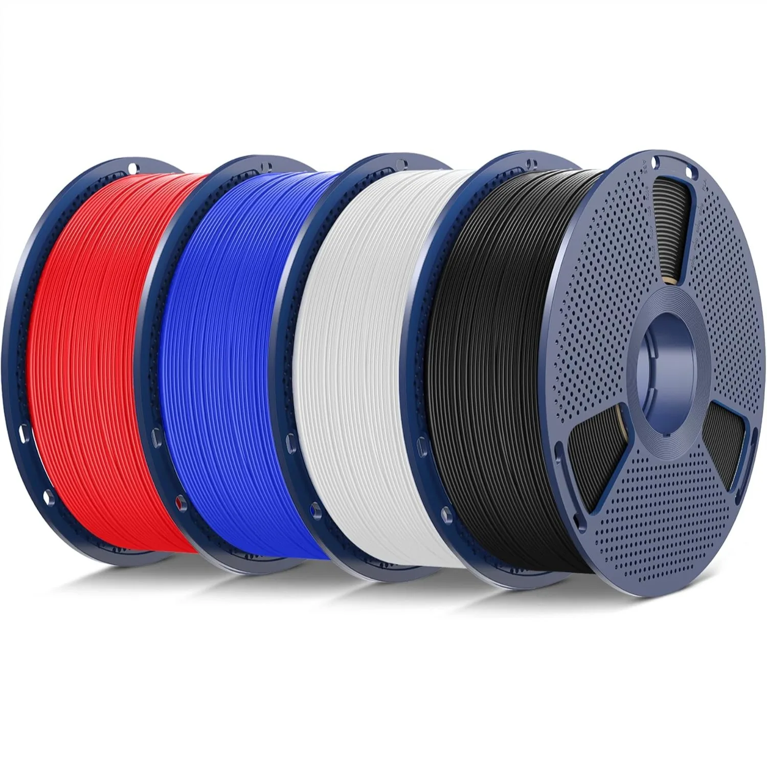 TPU 3D Printer Filament Bundle 4kg, High Speed 95A 1.75mm ±0.03mm, 4 Spools Black White Blue Red
TPU 3D Printer Filament Bundle 4kg, High Speed 95A 1.75mm ±0.03mm, 4 Spools Black White Blue Red