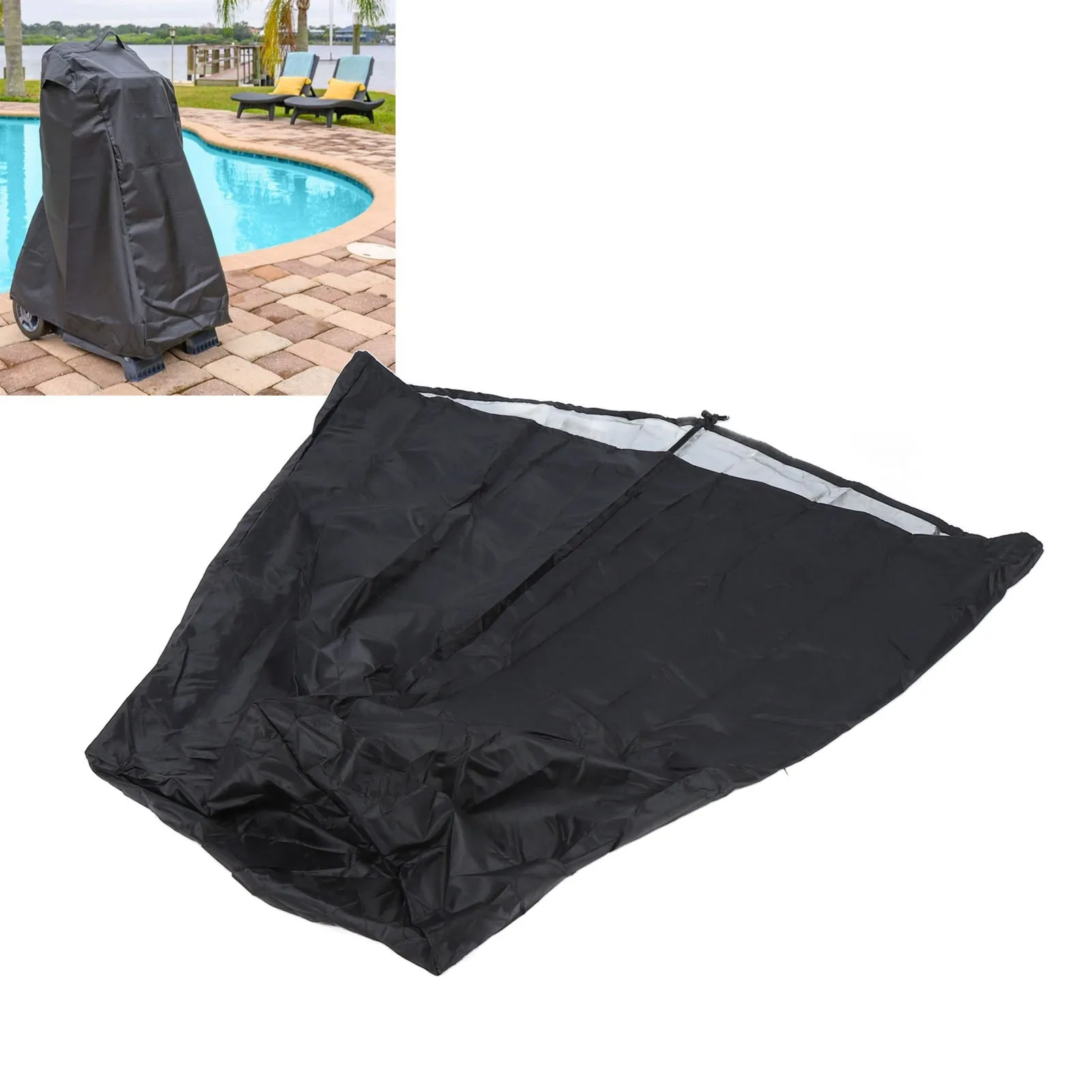Swimming Pool Cleaner Cover Waterproof Dustproof 420D Silver Coated Oxford Fabric Robotic Pool Cleaner Cover with Vent Adjustabl
Swimming Pool Cleaner Cover Waterproof Dustproof 420D Silver Coated Oxford Fabric Robotic Pool Cleaner Cover with Vent Adjustabl