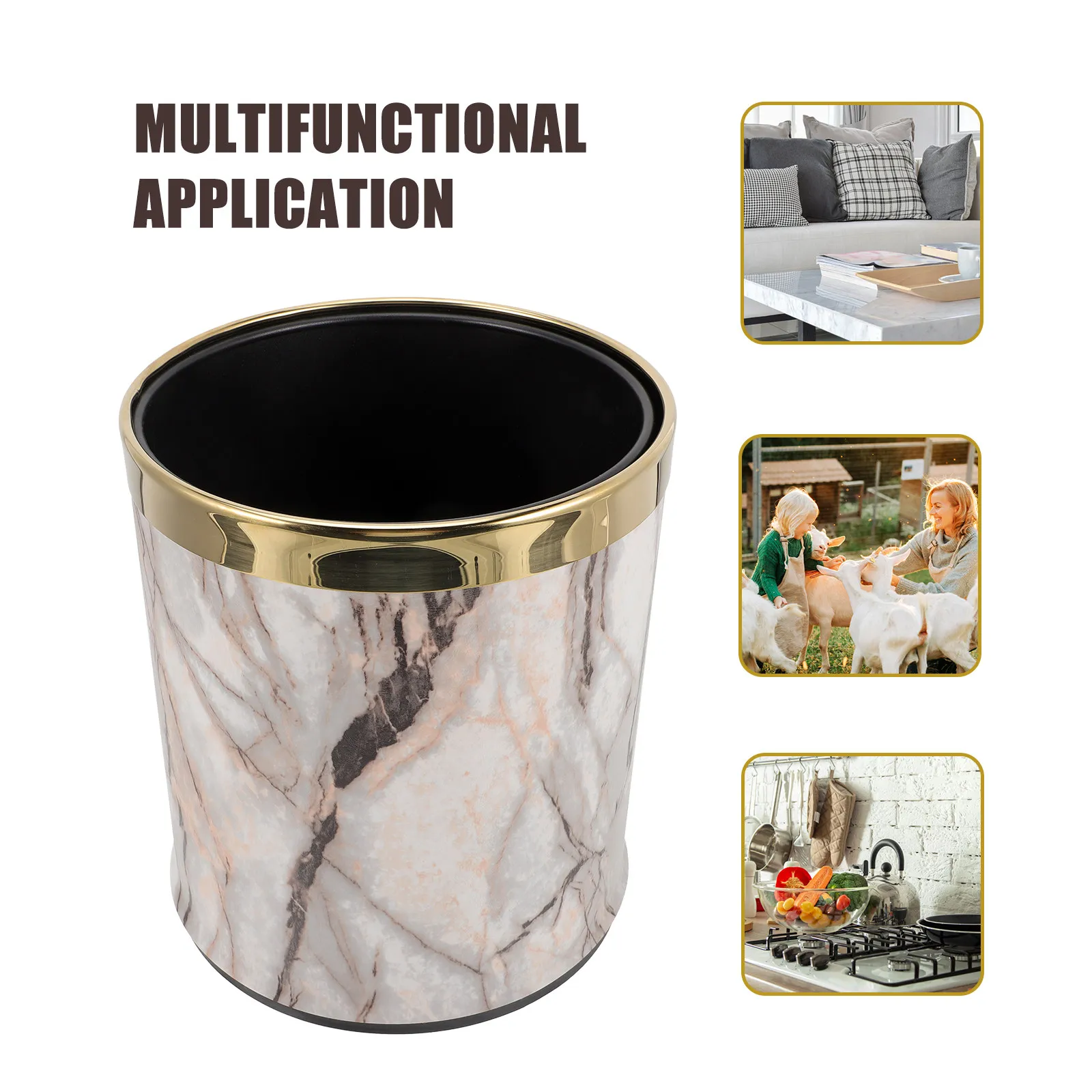 Marbling Design Reusable Plastic Waste Bin Large Capacity Kitchen Trash Can Living Room Bathroom Office Garbage Container
Marbling Design Reusable Plastic Waste Bin Large Capacity Kitchen Trash Can Living Room Bathroom Office Garbage Container