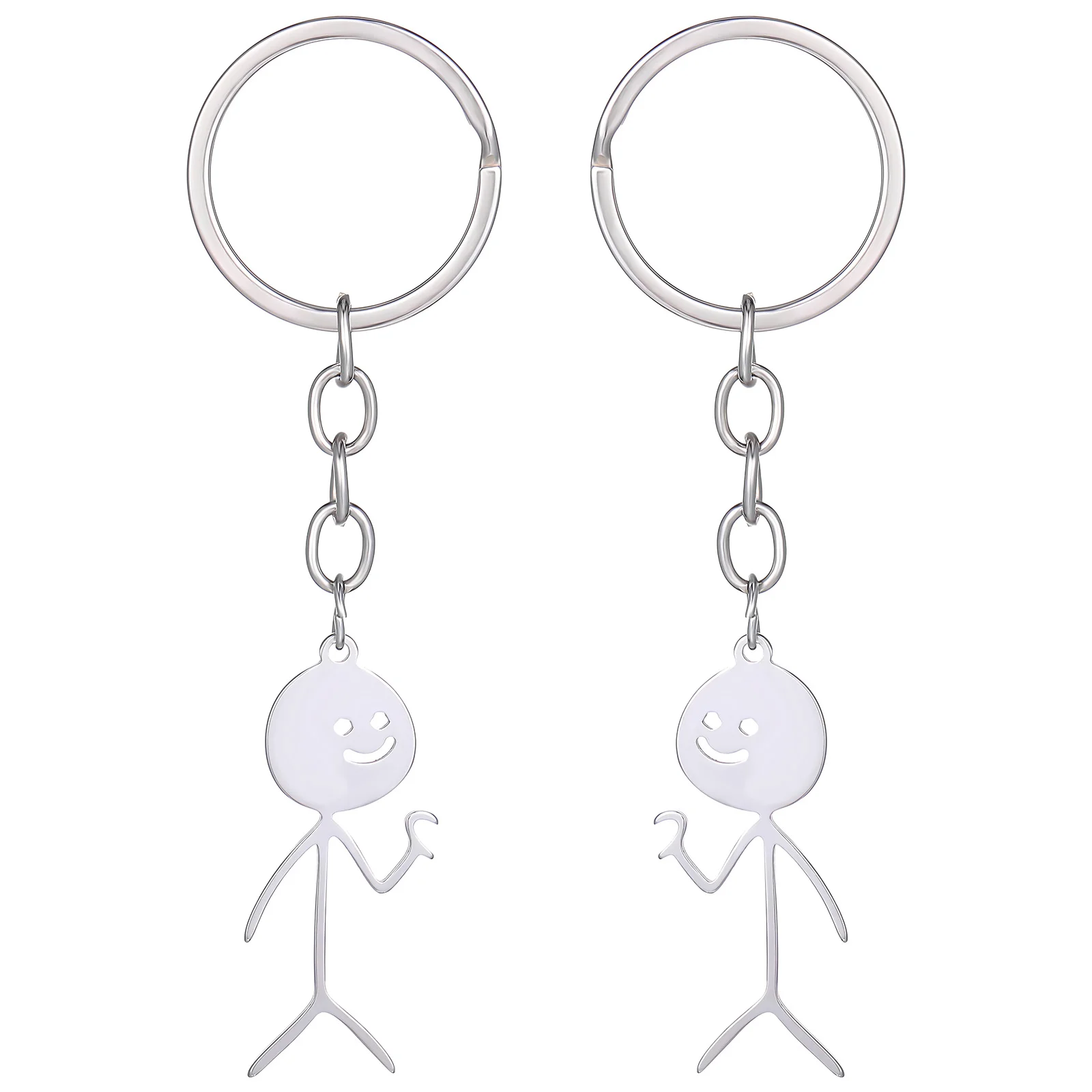 2 Pcs Couple Keychain Funny Doodle Stainless Steel Character Personality Adult Jewelry Keychains for Women Lovers
2 Pcs Couple Keychain Funny Doodle Stainless Steel Character Personality Adult Jewelry Keychains for Women Lovers