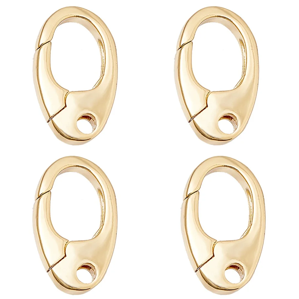4Pcs Brass Spring Gate Rings Oval Real 14K Gold Plated 14.5x8x2.5mm 4pcs/set
4Pcs Brass Spring Gate Rings Oval Real 14K Gold Plated 14.5x8x2.5mm 4pcs/set