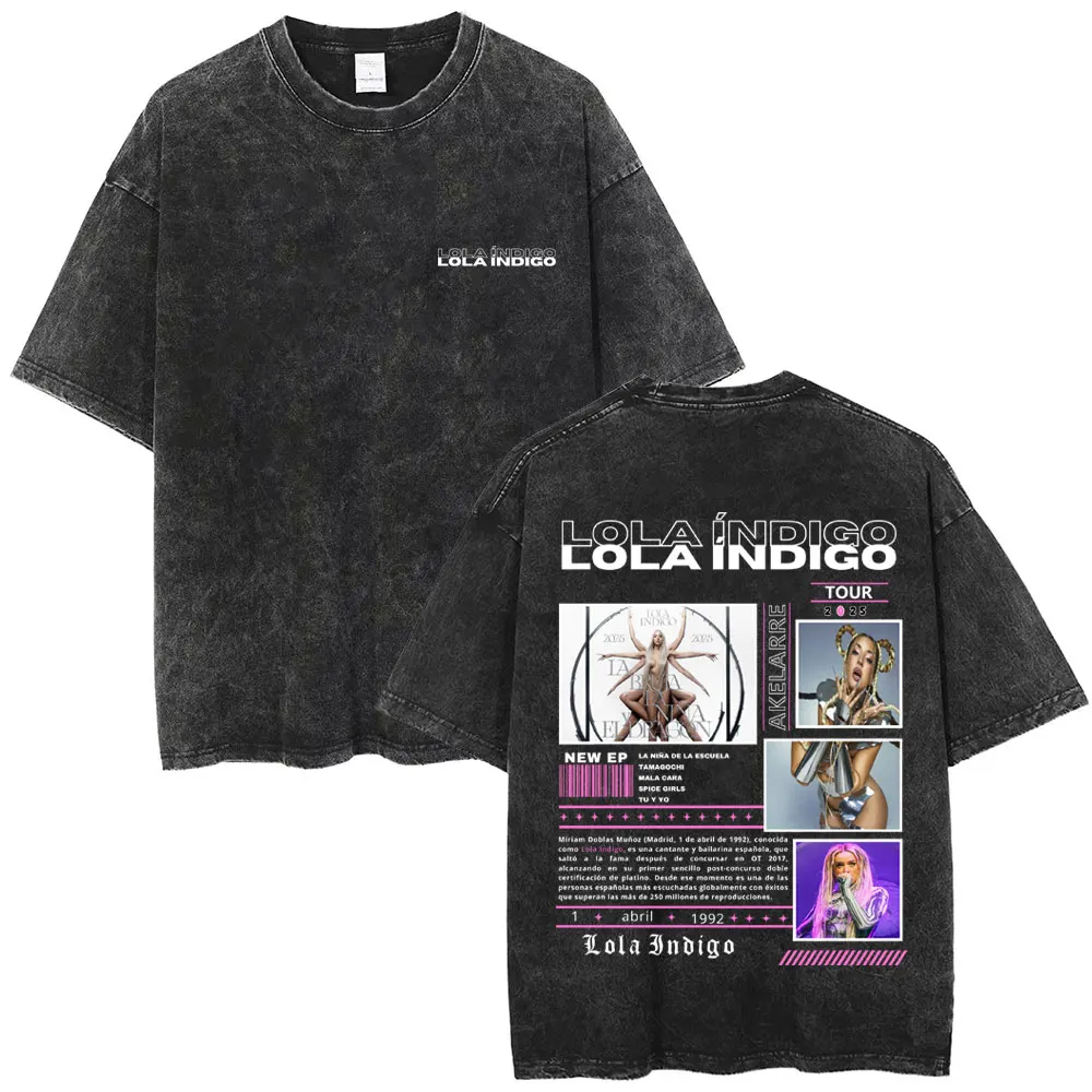 Singer Lola 2025 Tour Washed T-shirt Men Women Fashion Harajuku Music T Shirts High Quality Cotton Short Sleeve Retro Streetwear
Singer Lola 2025 Tour Washed T-shirt Men Women Fashion Harajuku Music T Shirts High Quality Cotton Short Sleeve Retro Streetwear