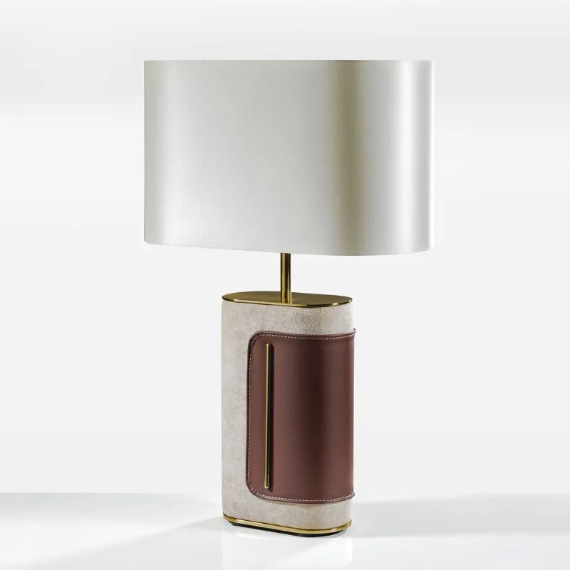 Postmodern light luxury leather art creative personality model house living room bedroom table lamp
Postmodern light luxury leather art creative personality model house living room bedroom table lamp