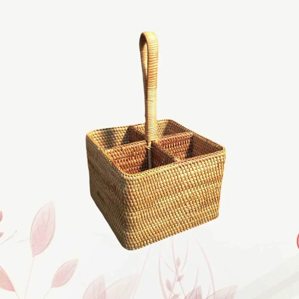 1Pcs Rattan Woven Storage Basket Natural Handmade Tea Table Organizer Desktop Container Sundry Organizer Kitchen Snacks Holder
1Pcs Rattan Woven Storage Basket Natural Handmade Tea Table Organizer Desktop Container Sundry Organizer Kitchen Snacks Holder