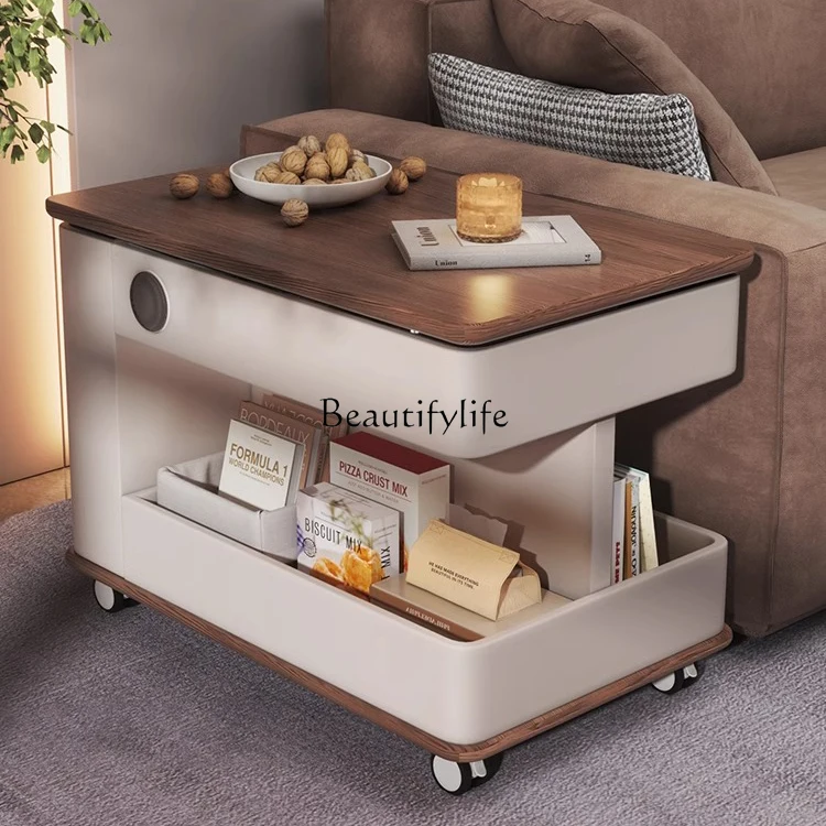 Solid wood movable sofa side few modern simple small apartment light luxury living room household lifting storage side cabinet
Solid wood movable sofa side few modern simple small apartment light luxury living room household lifting storage side cabinet